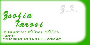 zsofia karosi business card